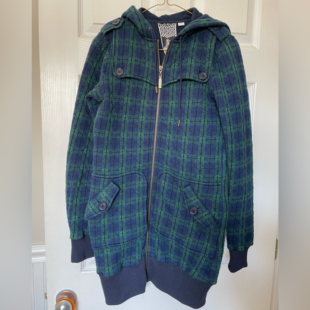 L.A.M.B. Quilted Plaid Long Hoodie
